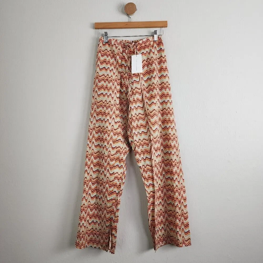 NWT Faithfull The Brand Montero Cotton Split-Leg Boho Pants Vadella Medium - Picture 5 of 13